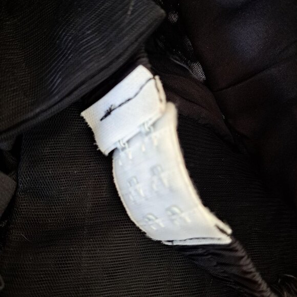 Gothic Women's Mini Dress Black Size 6 Boning Corset Tulle Fairy Whimsygoth - Picture 6 of 12